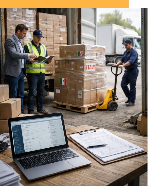 Доставка грузов из Италии: морские и авиаперевозки от 18562