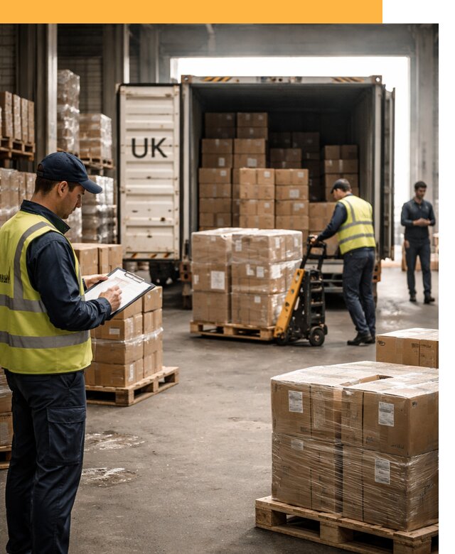 Доставка грузов из Великобритании с таможенным оформлением от 12890