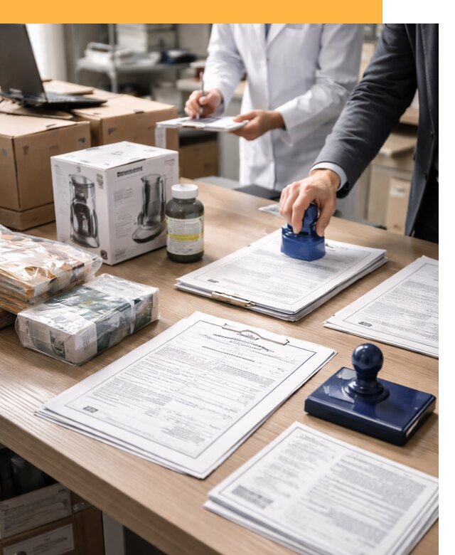 Сертификация импортных товаров от 12374 с таможенным сопровождением